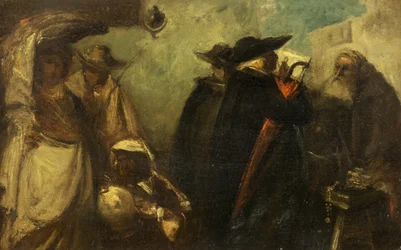 Ereklyék eladása Sevillában (olaj, panel)