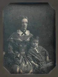 Elizabeth Bakewell James és fia, Frank B. James, kb. 1846.