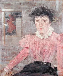 A rózsaszín blúz (olaj, vászon)