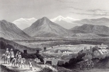 Cabul a Bala Hissarból, J. Stephenson metszete, 1870 körül