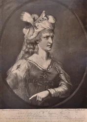 Sarah Siddons, walesi színésznő, Zara szerepében a William Congreves című darabban, a The Mourning Bride című darabban, c1783 1894