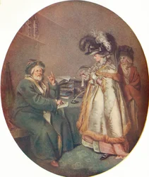 "A hiszékeny hölgy és asztrológus", 1786