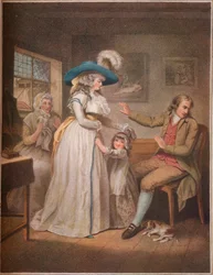 Az erényes szülő. Laetitia hiába próbálkozik a szülőkkel, hogy kibékítse szüleit, 1789