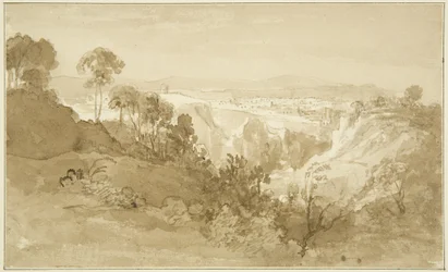 Clifton a Leigh Woodstól (ceruza és akvarell papíron)