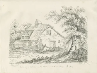 Rugeley - Ház az Old Cannock Wood Forges közelében: toll- és tusrajz