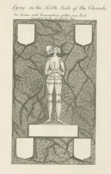 Kő – sárgaréz figura [Sir James Lee]: toll és mosó rajz, nd [19. század] (rajz)