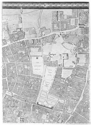Moorfields és Hoxton térképe, London, 1746