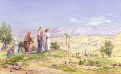 A Szent Család Názáretből Jeruzsálem felé közeledik, 1878 (olaj, ceruza a fedélzeten)