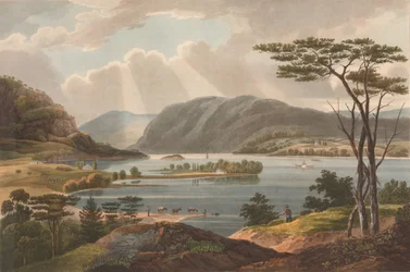 Kilátás a Fishkillből a Hudson River Portfolio 15. számú nyugati pontjára, 1825.
