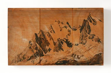 Aiguille Du Midi, Franciaország (toll és tinta és akvarell fán)
