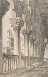 A hercegi palota loggiája, Velence, 1849-50.