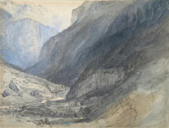 Lauterbrunnen völgye, Svájc, kb. 1866.