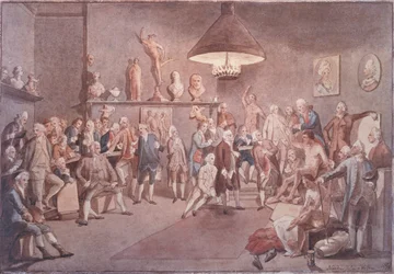 A londoni Királyi Akadémia akadémikusai, másolat Johann Zoffany (1733-1810) festményéről