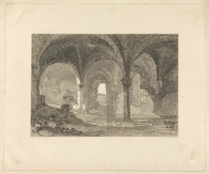 Kripta a Yorkshire-i Kirkstall Abbeyben