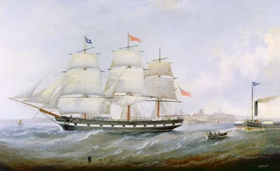 A „Salacia” hajó a Tyne torkolatánál