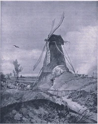 Szélmalom Lincolnshire-ben (színes litó)