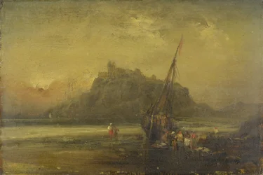 Beach Scene (olaj, papír)
