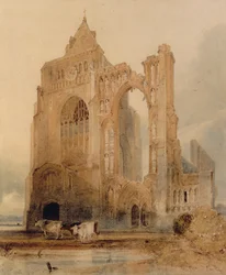 Croyland Abbey, Crowland (akvarell, papír)