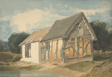 Gazdasági épület egy tó mellett, 1808-11.
