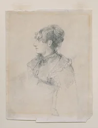 Mrs. Parr(?), Mrs. John Sell Cotman nővére portréja, „J S Cotman asszony portréja”, 1815 körül (grafit és kréta papíron)