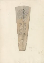 Egy () norfolki templomból származó koporsófedél tanulmánya