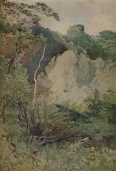 Fák a Greta folyó közelében, 1923