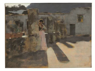 Capri lány a háztetőn
