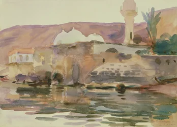 Tiberias-tó (akvarell, papír)