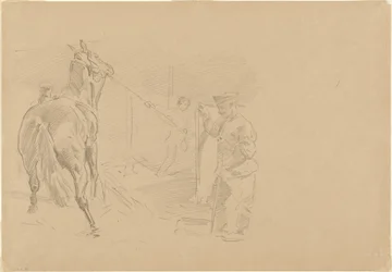 Ember, aki lovat rángat az istállóba, 1918.