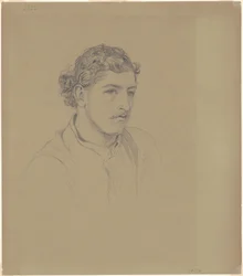 Göndör hajú férfi, 1872.