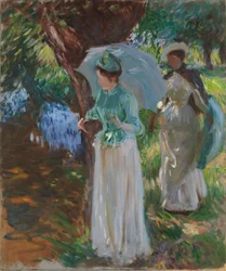 Két lány napernyős, 1888