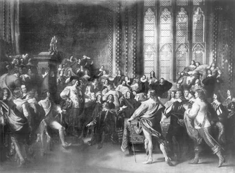 I. Károly (1600-49) öt parlamenti képviselő letartóztatásának kísérlete, Walter Rowlands kiadása, 1888.