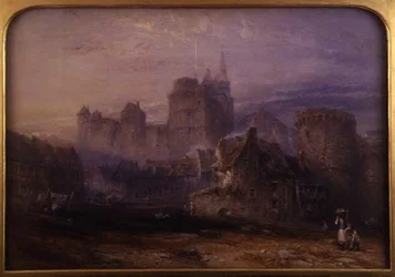 A Chateau de la Tremoille, Vitre (akvarell, papír)