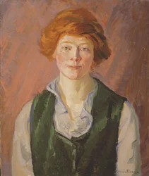 Zöld mellény (Jennie Doyle) 1914-15 (olaj, vászon)