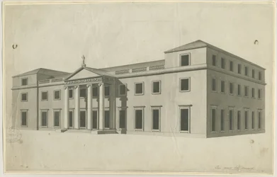 Chillington Hall: toll- és lavírozott rajz, dátum nélkül [?1780-as évek]