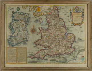 Anglia és Írország invázióit és a hódítás óta zajló összes polgárháborúját ábrázoló térkép, kb. 1627