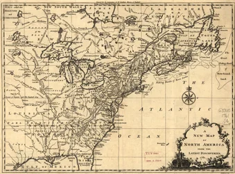 Észak-Amerika új térképe a legújabb felfedezések alapján. LOC 75693504