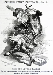 William Ewart Gladstone-t ábrázoló politikai szatíra