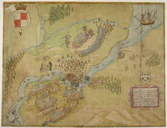 Cotton Augustus I ii 38, Színes rajz a ballyshannoni csatáról