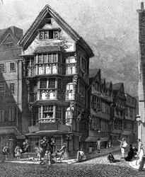 Houses Lately Standing on the West Corner of Chancery Lane, Fleet Street, 1812-ben megjelent