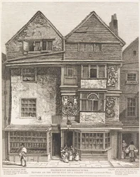 A London Wall nevű utca déli oldalán álló házak