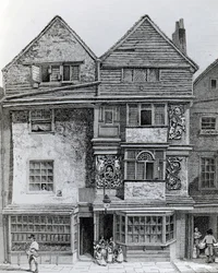 Házak a London Wall nevű utca déli oldalán, megjelent 1812-ben