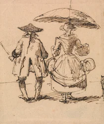 Joseph Nollekens R.A. és Mrs. Nollekens: Az iránytű és a tolómérő pár egymás mellett