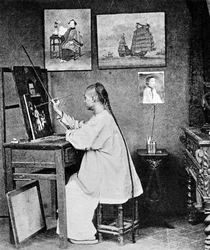 Lumqua, hongkongi művész, 1870 körül