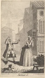 Moliere Sganarelle című művének előlapja, ou le Cocu Imaginaire The Imaginary Cuckold, kb. 1732.