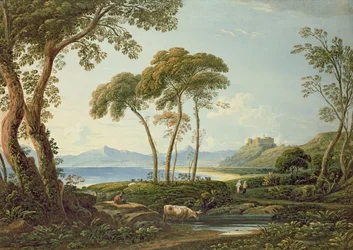 Táj a Harlech-kastéllyal