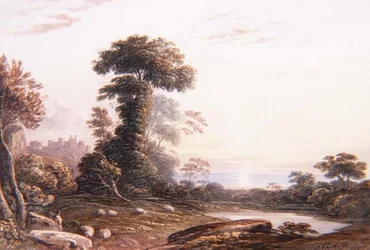 Naplemente a Harlech kastélynál