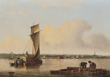 Keel a Humberen, 1820-as évek vége (olaj, tábla)
