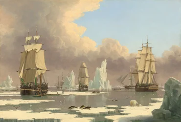 Az északi bálnahalászat: A hattyú és Izabella, c. 1840.
