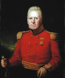 Sir David Baird (1757-1829) portréja, aki az 1801-es egyiptomi hadjáratból a Honorable East India Company aranyérmét viseli (olaj, vászon)